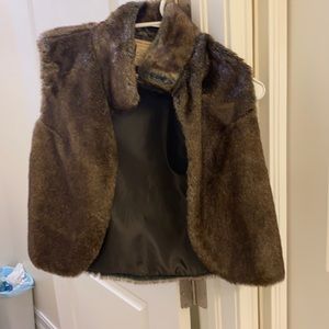 Vintage Faux fur shirt vest-
